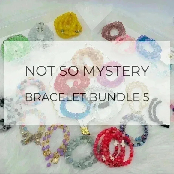 Not So Mystery Bracelet Bundle 5 (5 Piece Randomly Selected Beaded Bracelets) - Picture 1 of 17